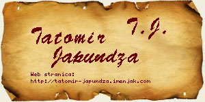 Tatomir Japundža vizit kartica